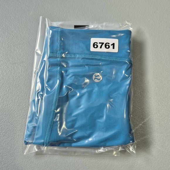 Lululemon Shorts Womens 6 Hawaiian Blue Wunder Train 6" Bike Pockets High Rise - Picture 10 of 10